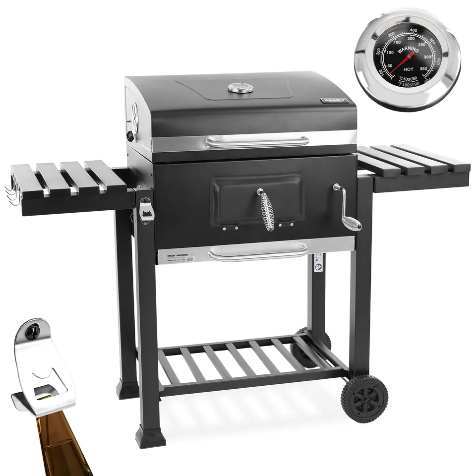 hecht-holzkohlegrill-xxl-grillwagen-mit-deckel-59-cm image 1