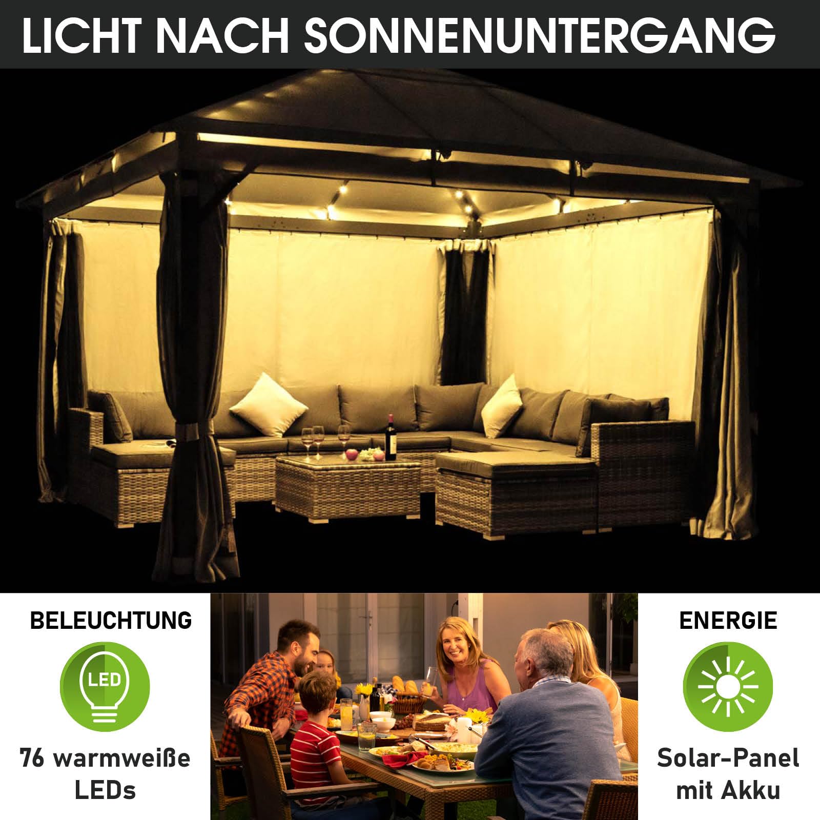 brast-infinity-4x4m-pavillon-beige-mit-leds-und-moskitonetz image 4