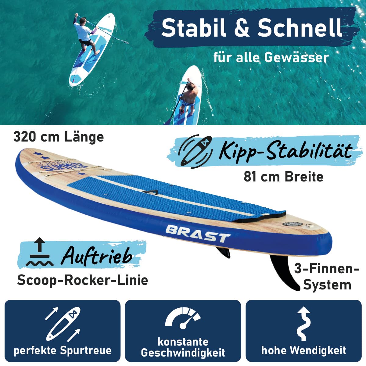 brast-summer-sup-board-set-320x81cm-200kg-mit-kajaksitz-3 image 2
