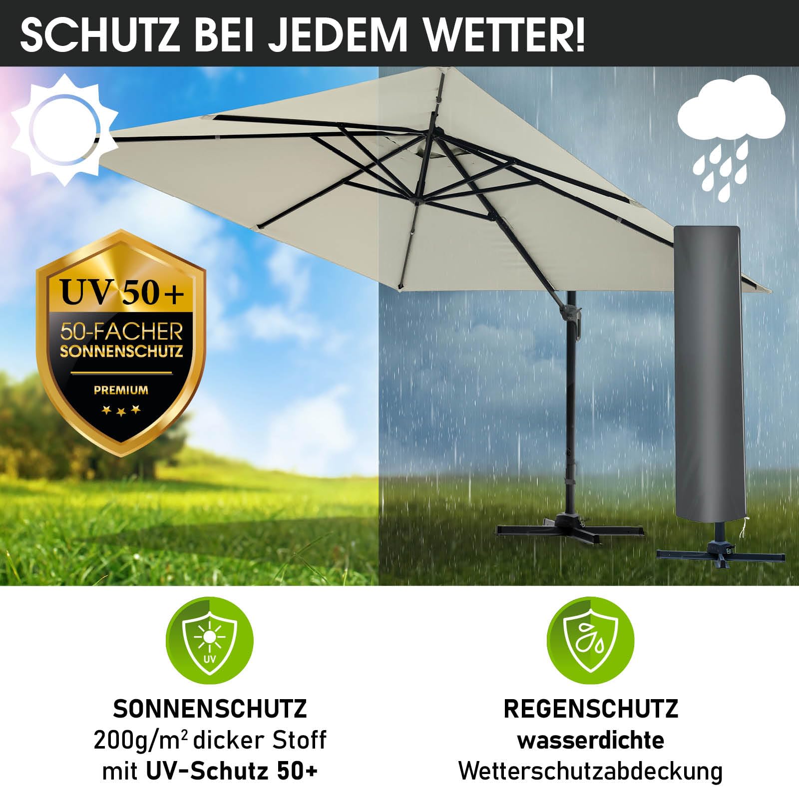 brast-ampelschirm-alu-3x3m-sonnenschirm-beige-uv50 image 5