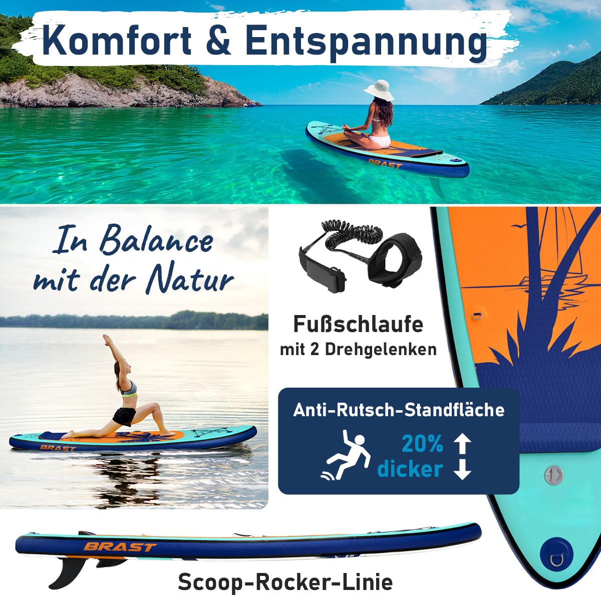 brast-tropic-sup-board-set-320-cm-aufblasbar-mit-kajak-sitz image 5