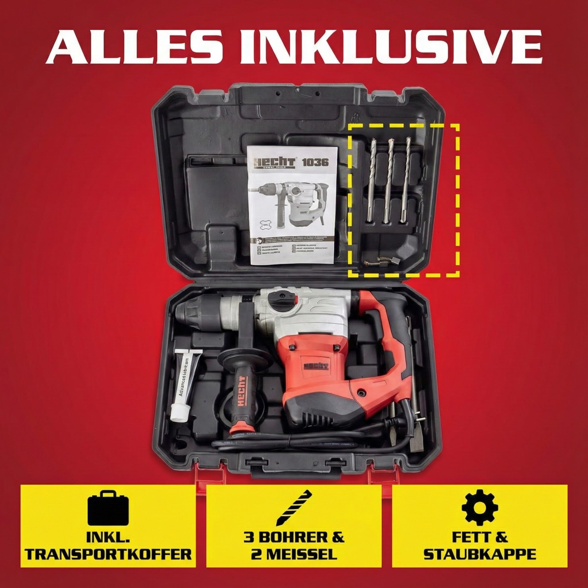 hecht-bohrhammer-set-1500w-sds-plus-6-joule-mit-koffer image 7