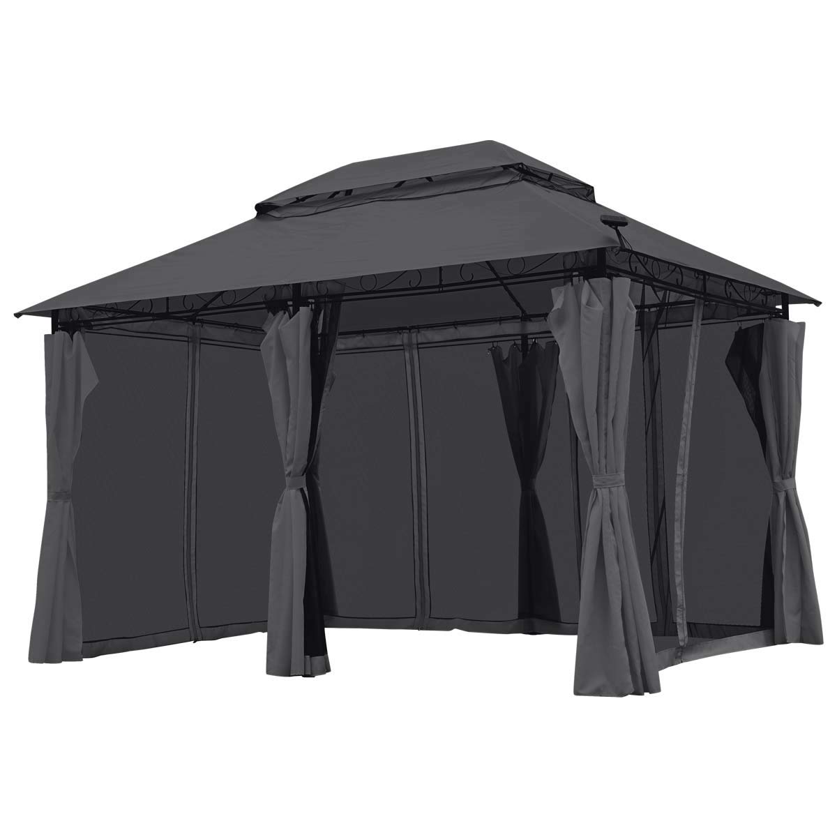 brast-pavillon-easiness-3x4-m-anthrazit-mit-moskitonetz image 7