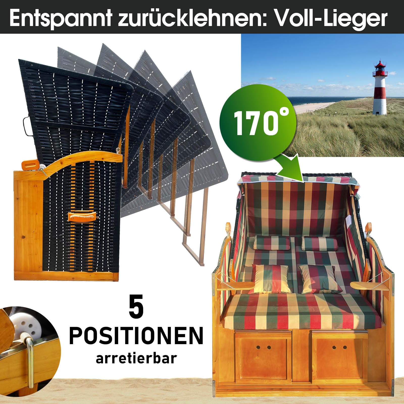 brast-strandkorb-r-gen-deluxe-2-sitzer-kariert-rot-gr-n-beige image 4