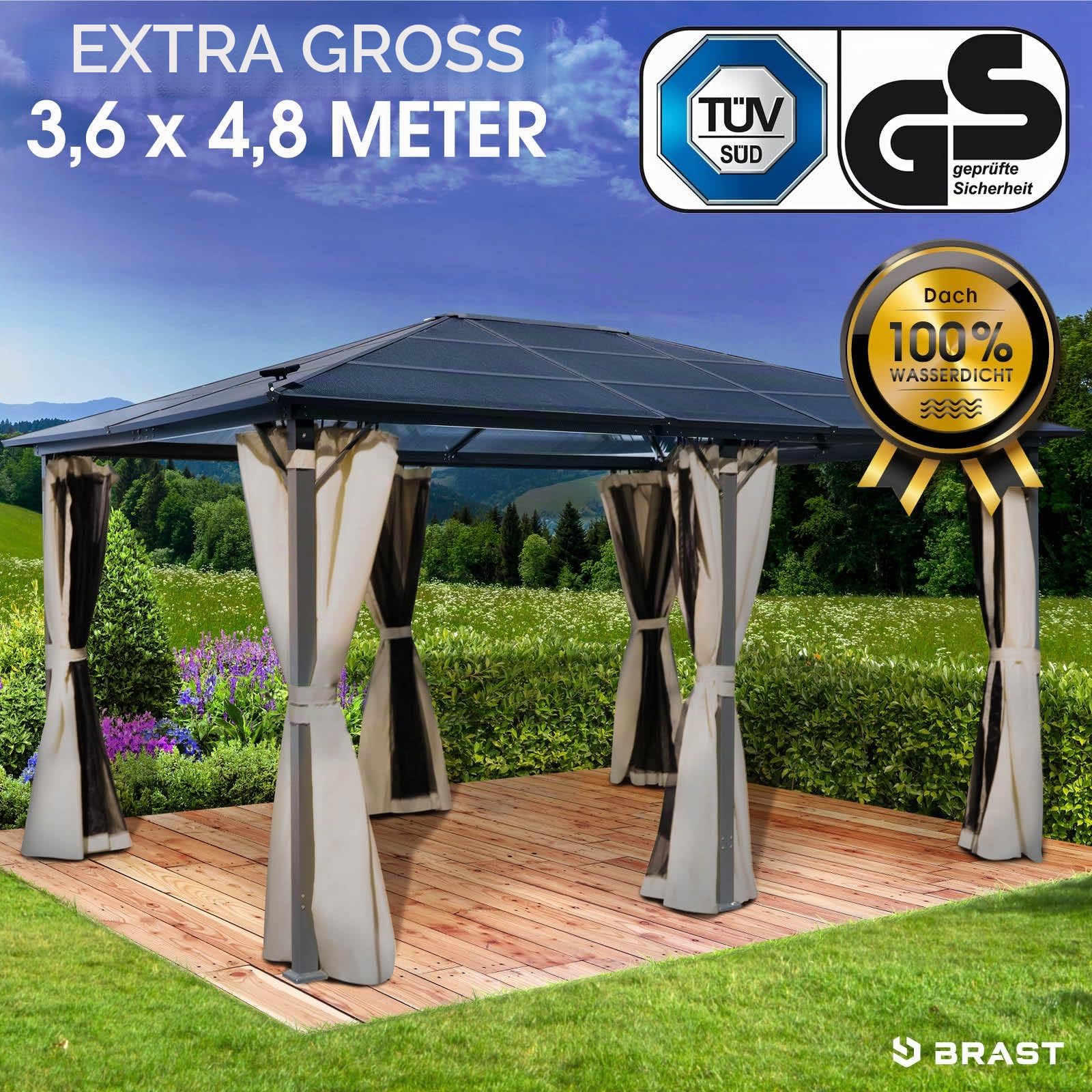 brast-premium-alu-pavillon-3-6x4-8-m-beige-hardtop image 7