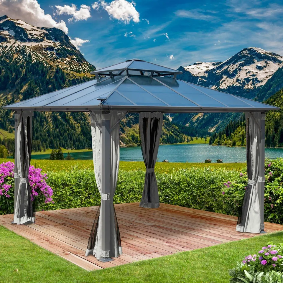 brast-pagode-pavillon-3-5x3-5m-hellgrau-mit-led image 1