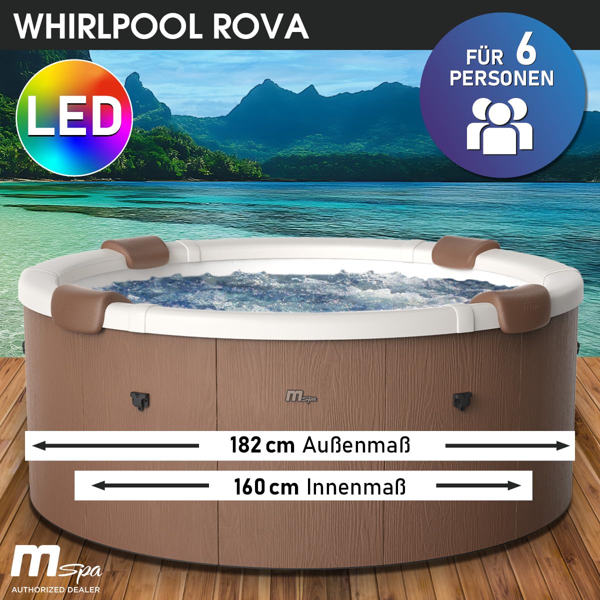 brast-rova-whirlpool-182x70cm-6-personen-mit-led image 2
