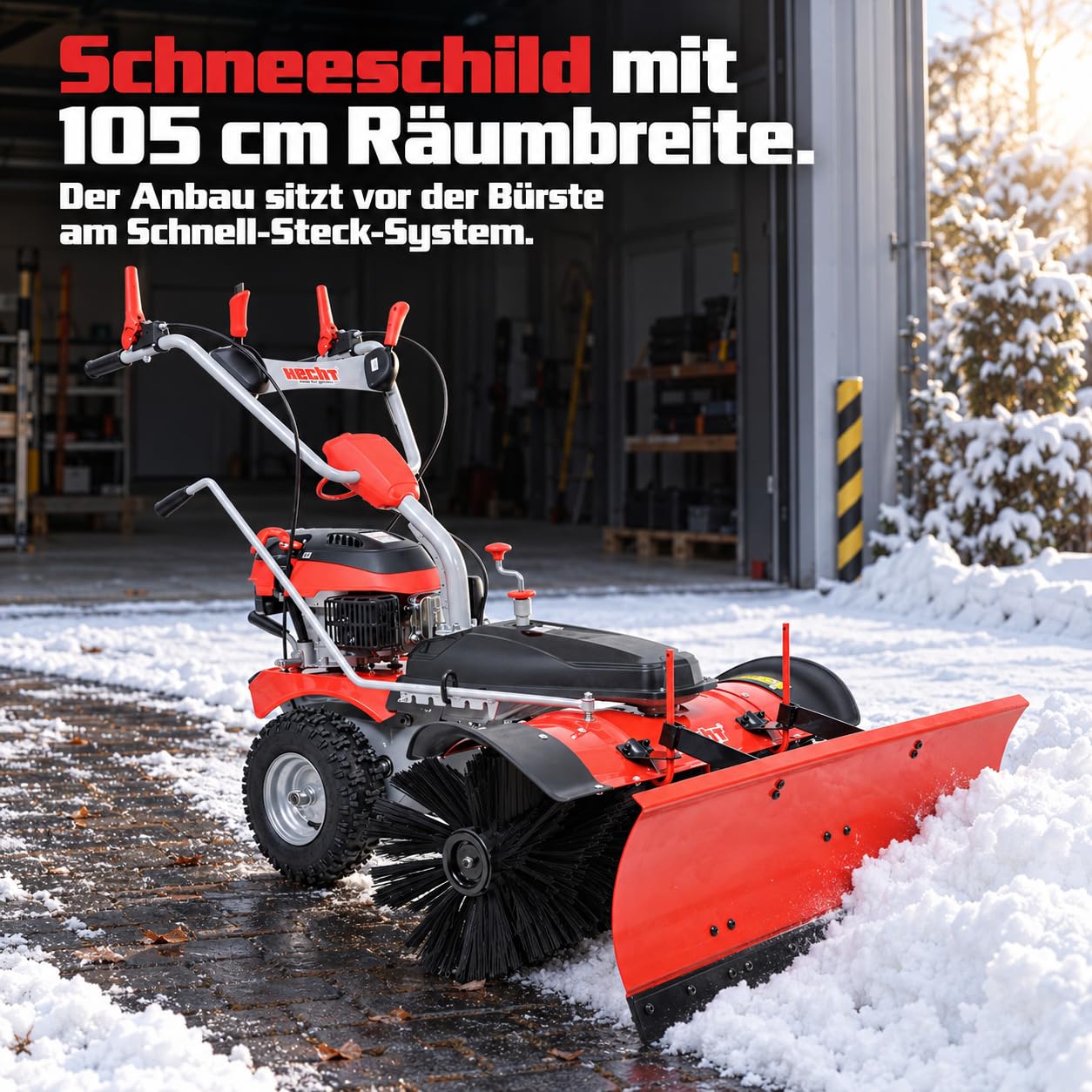 hecht-kehrmaschine-benzin-100cm-set-mit-schneeschild-auffangbox image 6