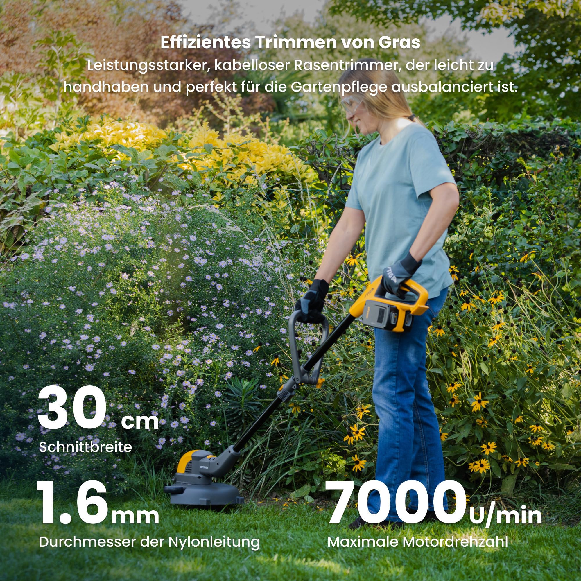stiga-gt-300e-kit-akku-rasentrimmer-30cm-mit-2x20v-akku image 5