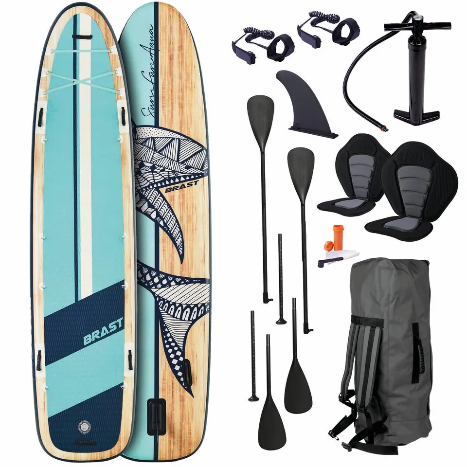 brast-family-sup-board-370-aufblasbar-xxl-stand-up-paddle-set-250kg image 1