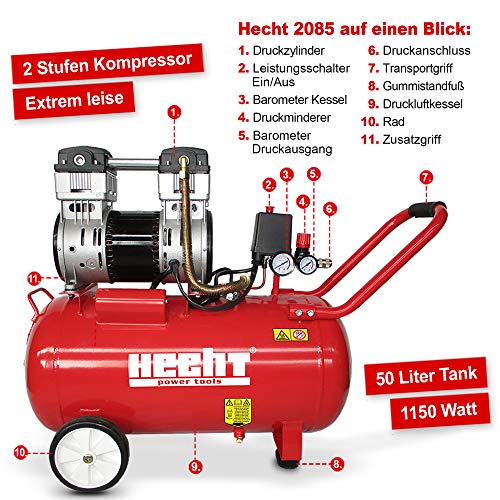 hecht-fl-sterkompressor-50-l-lfrei-1150-w-8-bar image 8