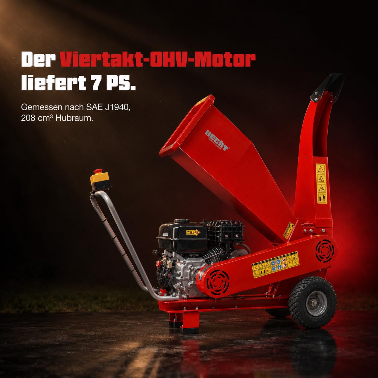 hecht-benzin-h-cksler-7-ps-208ccm-gartenh-cksler-rot-bis-70mm image 4