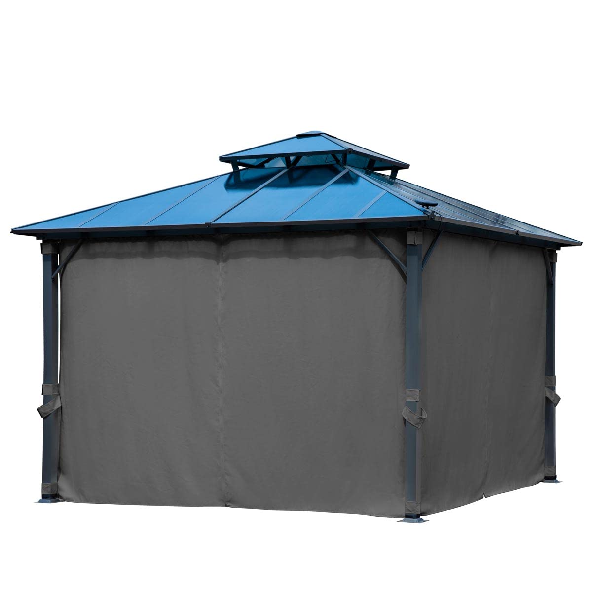 brast-pavillon-aluminium-pagode-3-5x3-5-m-dunkelgrau-led image 5