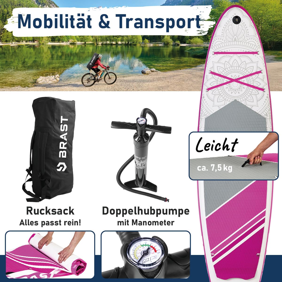 brast-lady-sup-board-set-300x76-cm-mit-kajaksitz-bis-150-kg image 4