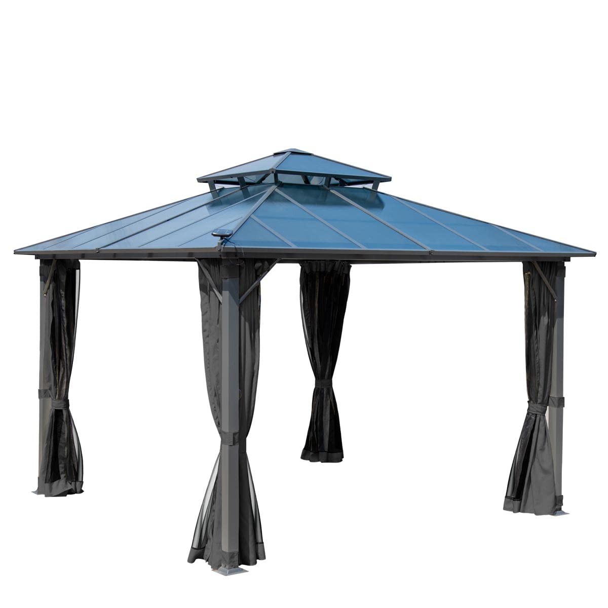 brast-pavillon-aluminium-pagode-3-5x3-5-m-dunkelgrau-led image 8