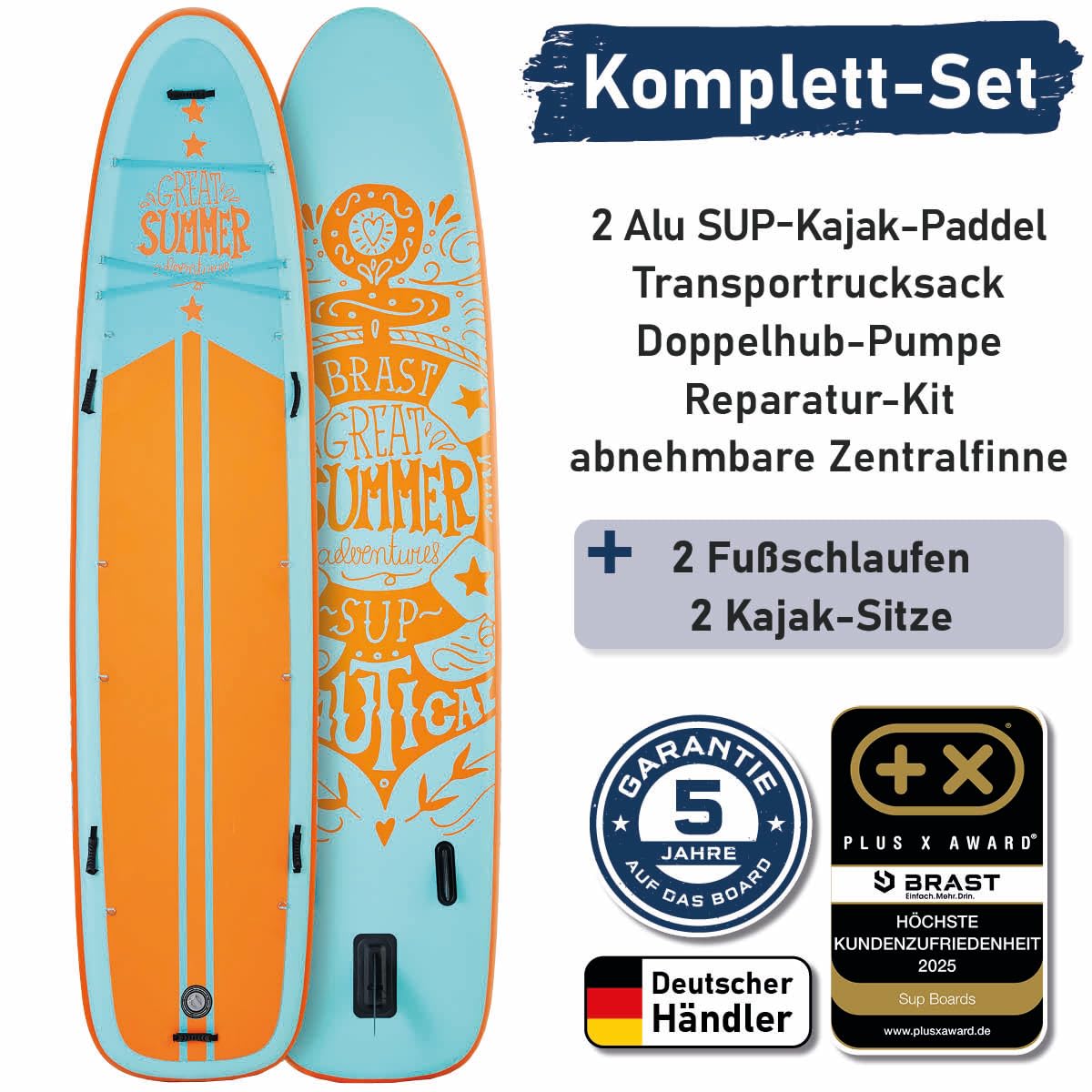 brast-family-sup-board-xxl-370-cm-250-kg-mit-kajak-sitz image 7