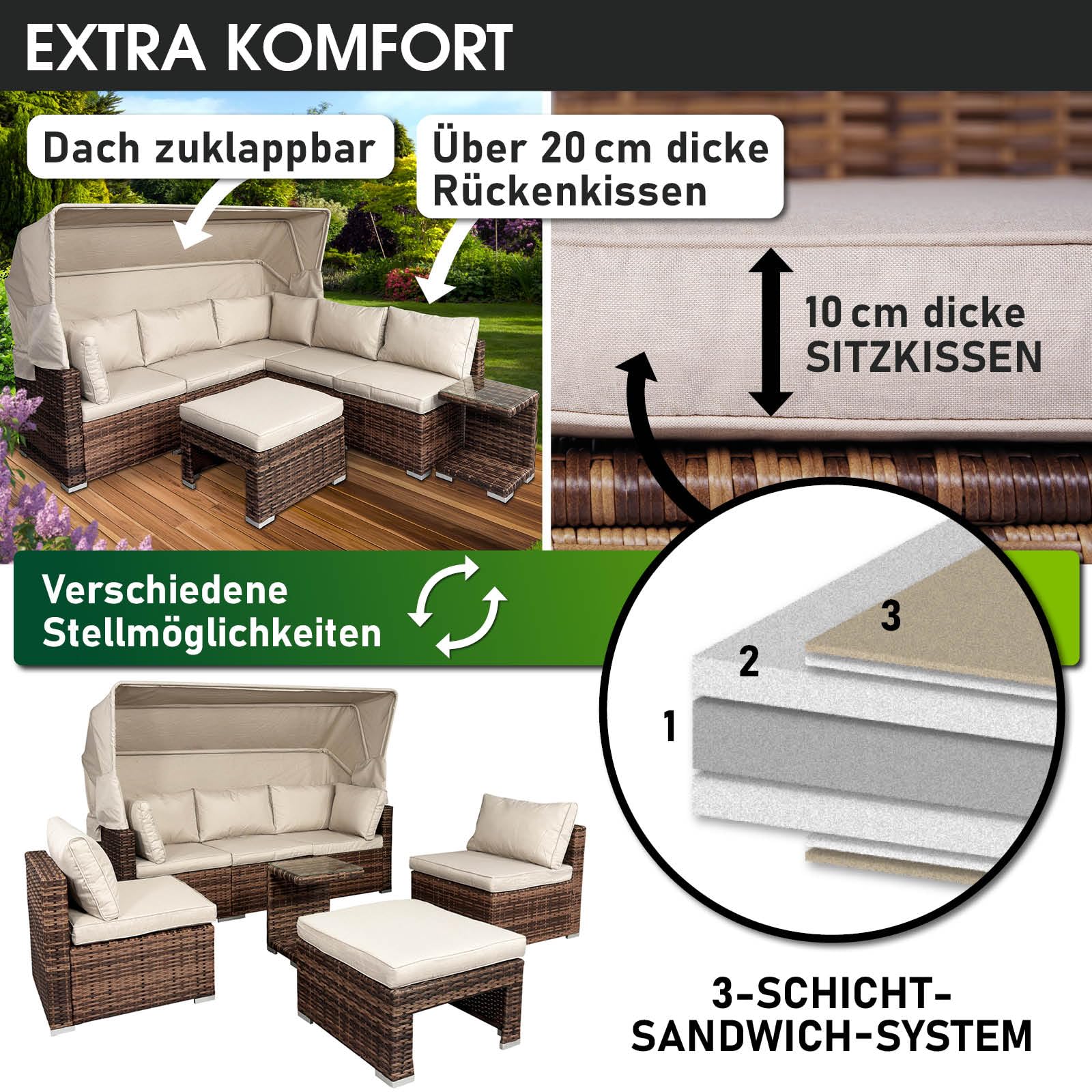 brast-sonneninsel-lounge-set-230cm-polyrattan-braun-mit-led-dach image 5