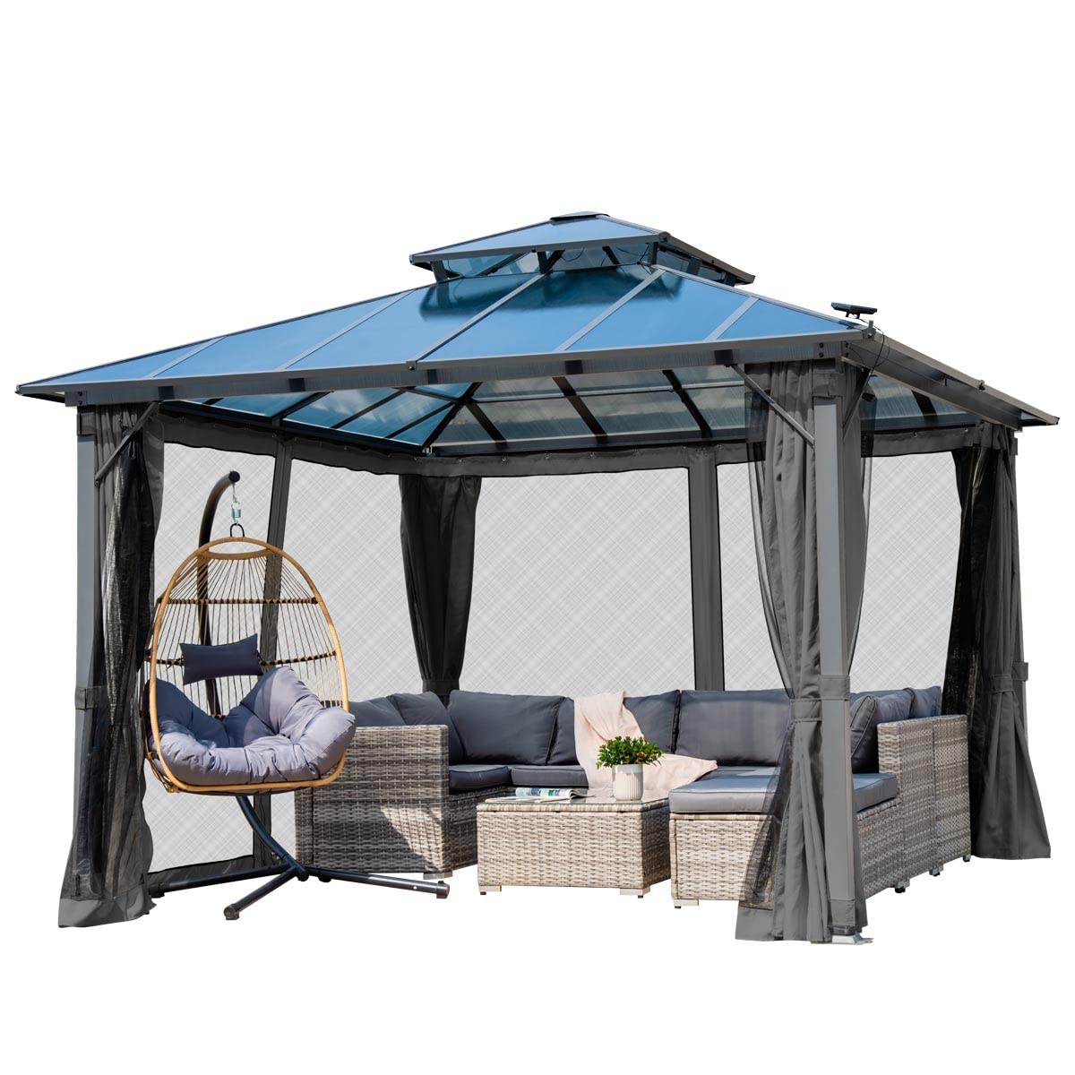brast-pavillon-aluminium-pagode-3-5x3-5-m-dunkelgrau-led image 6