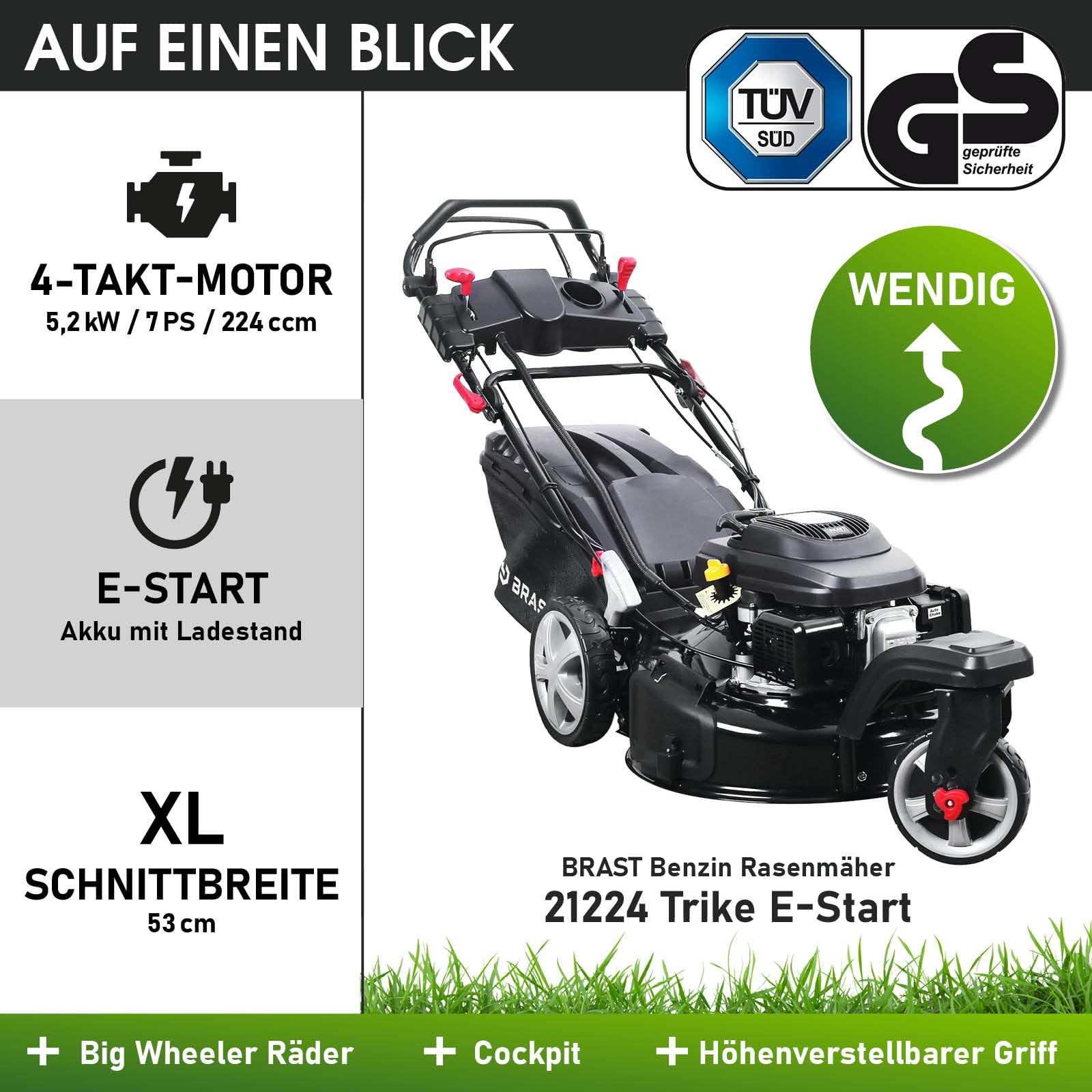 brast-trike-benzin-rasenm-her-53-cm-mit-elektrostart image 7