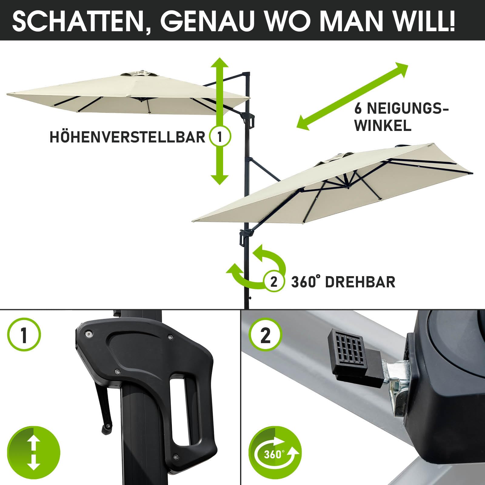 brast-ampelschirm-alu-3x3m-sonnenschirm-beige-uv50 image 6