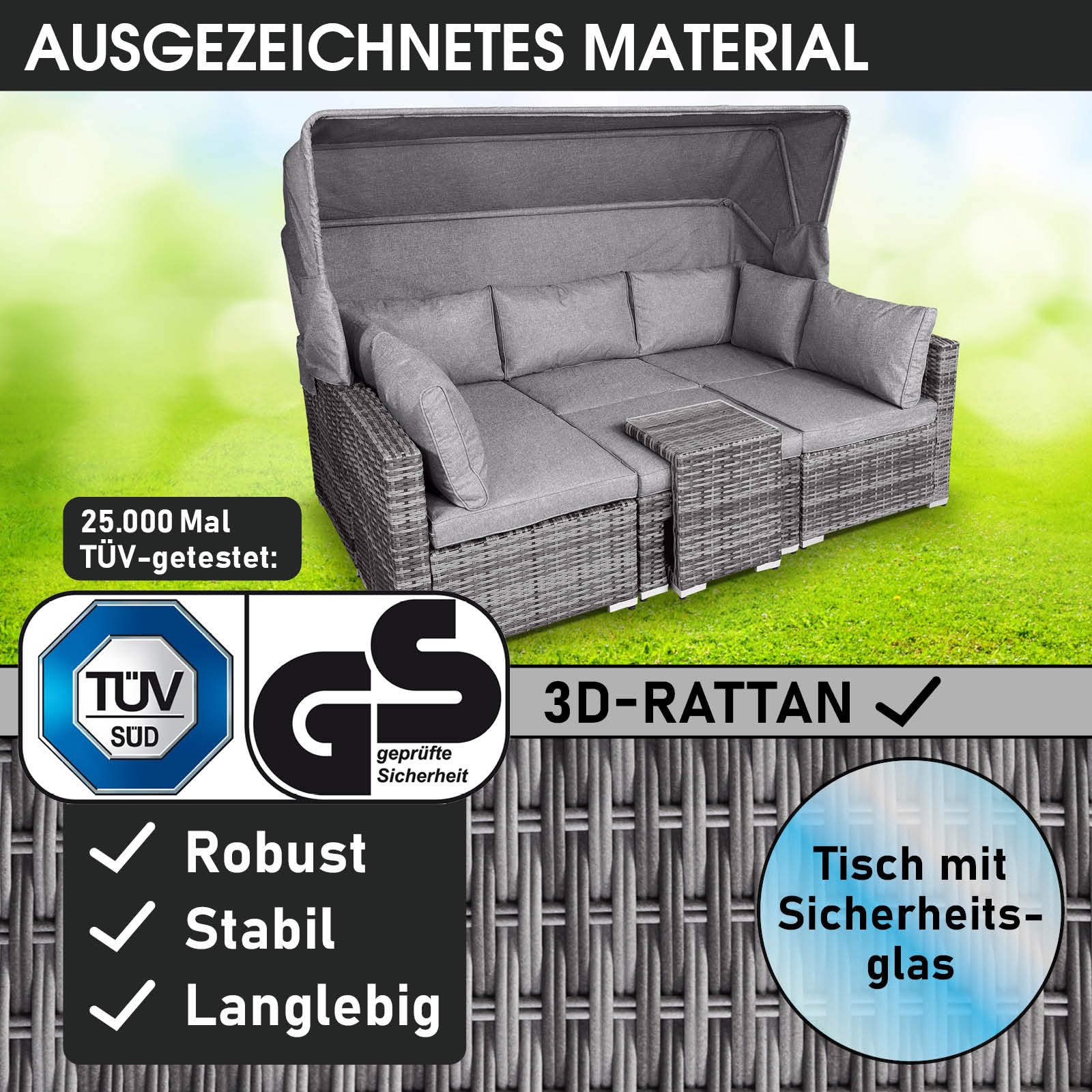 brast-sonneninsel-lounge-set-230cm-polyrattan-schwarz-mit-led-dach image 3