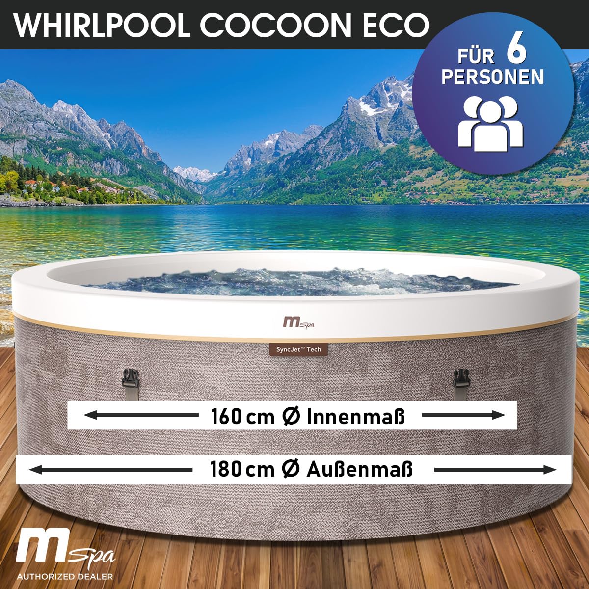 brast-cocoon-f-co066we-whirlpool-6-personen-180-cm image 2