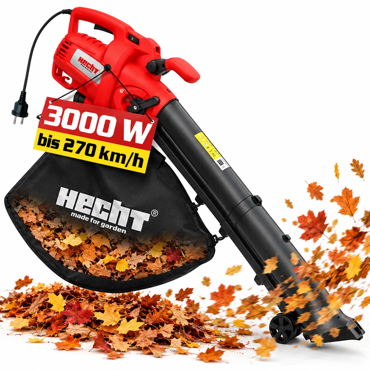 hecht-elektro-laubsauger-laubbl-ser-3000w-mit-h-cksler-45l image 1