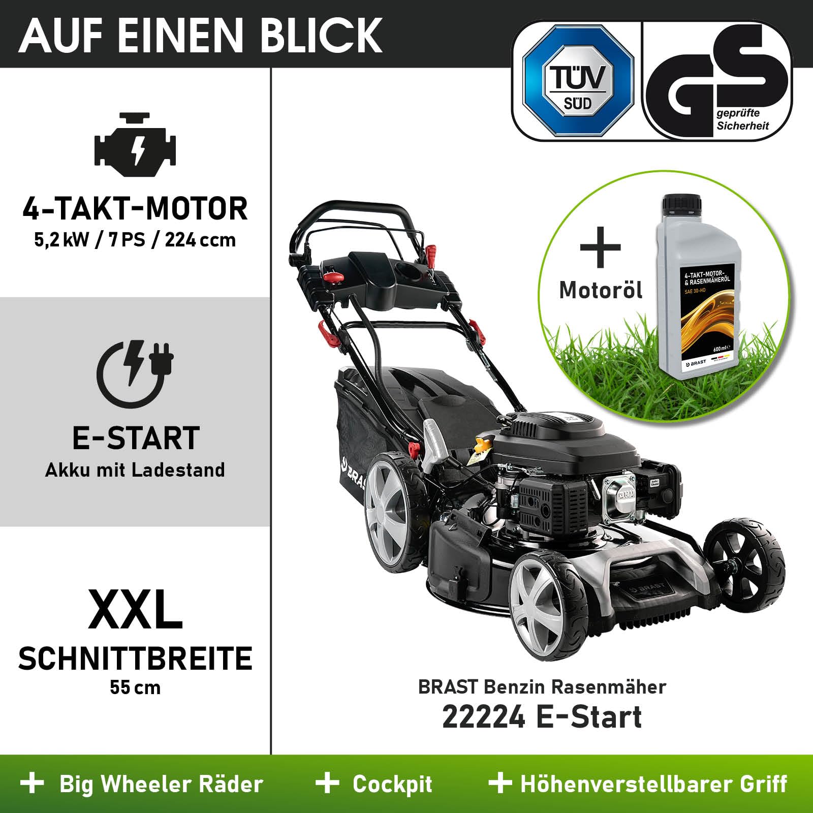 brast-benzin-rasenm-her-55-cm-elektrostart-schwarz-antrieb image 7