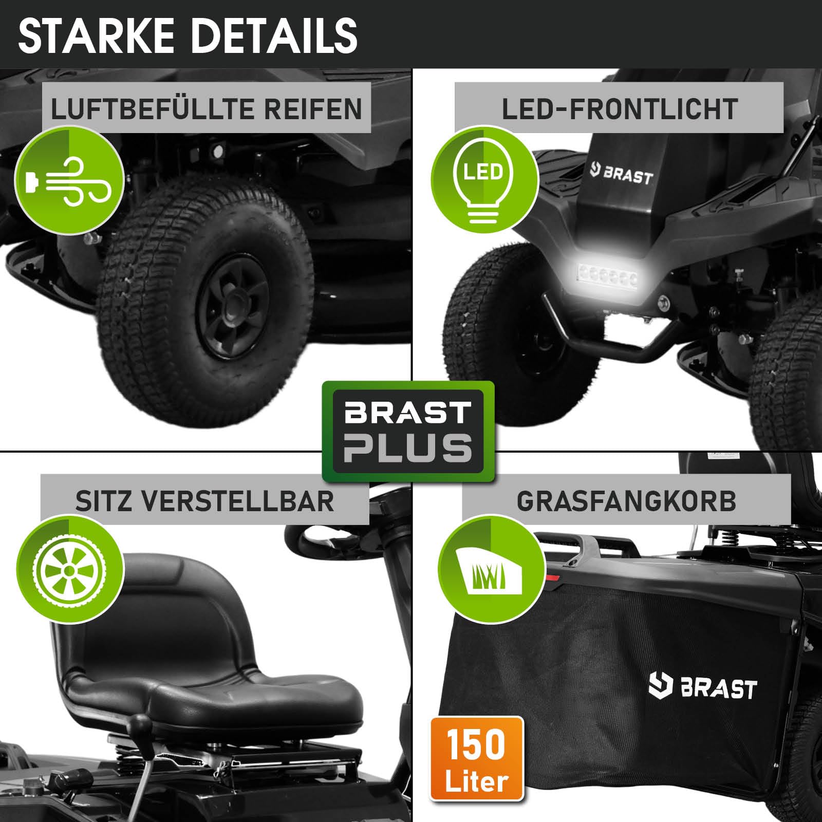 brast-benzin-rasentraktor-66cm-mit-elektrostart-automatik image 5