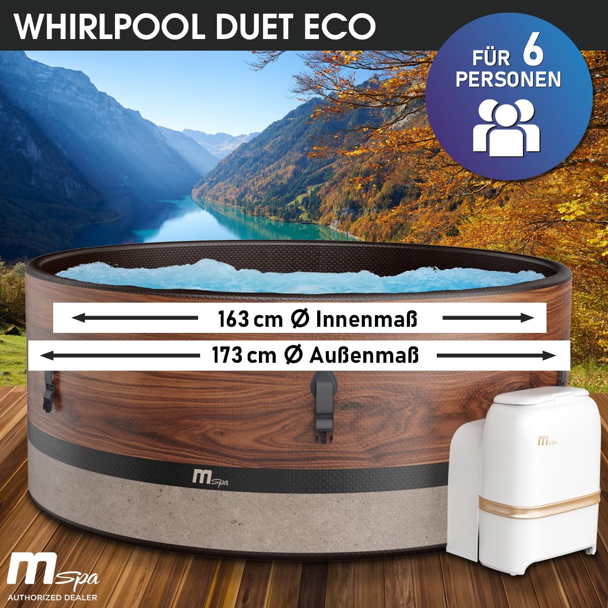 brast-mspa-frame-duet-eco-whirlpool-6-personen-winterfest image 2