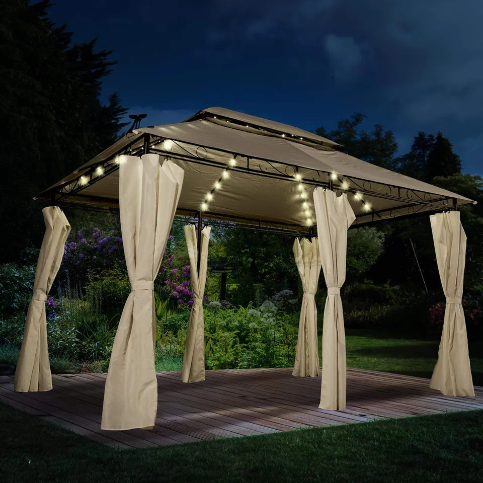 brast-pavillon-easiness-3x4m-beige-led-festes-dach-12m image 1