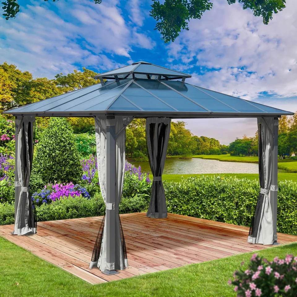 brast-pavillon-pagode-4x4m-aluminium-hardtop-hellgrau-ohne-leds image 1
