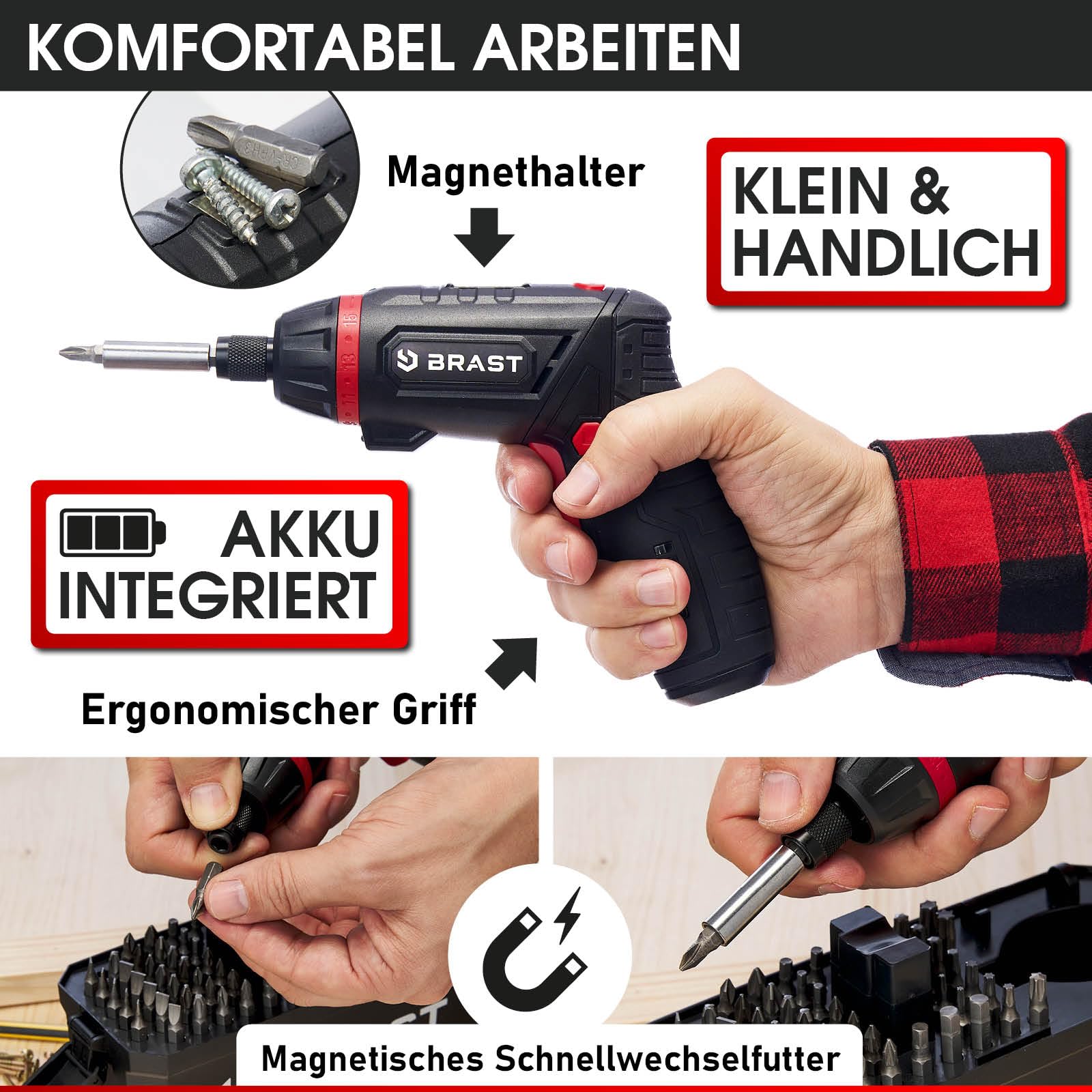 brast-akkuschrauber-4v-schrauber-mit-54-bits-und-led-licht image 6