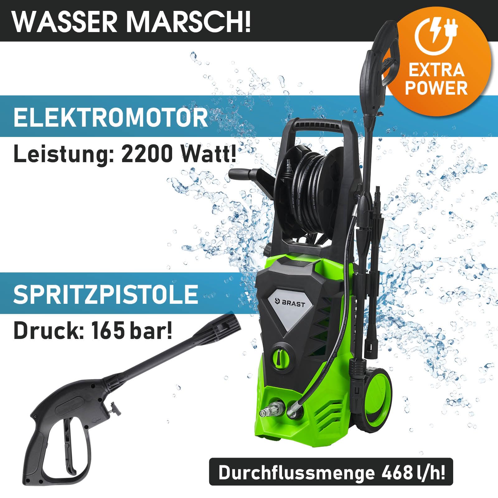brast-power-hochdruckreiniger-elektro-2200-w-165-bar-10-m image 2