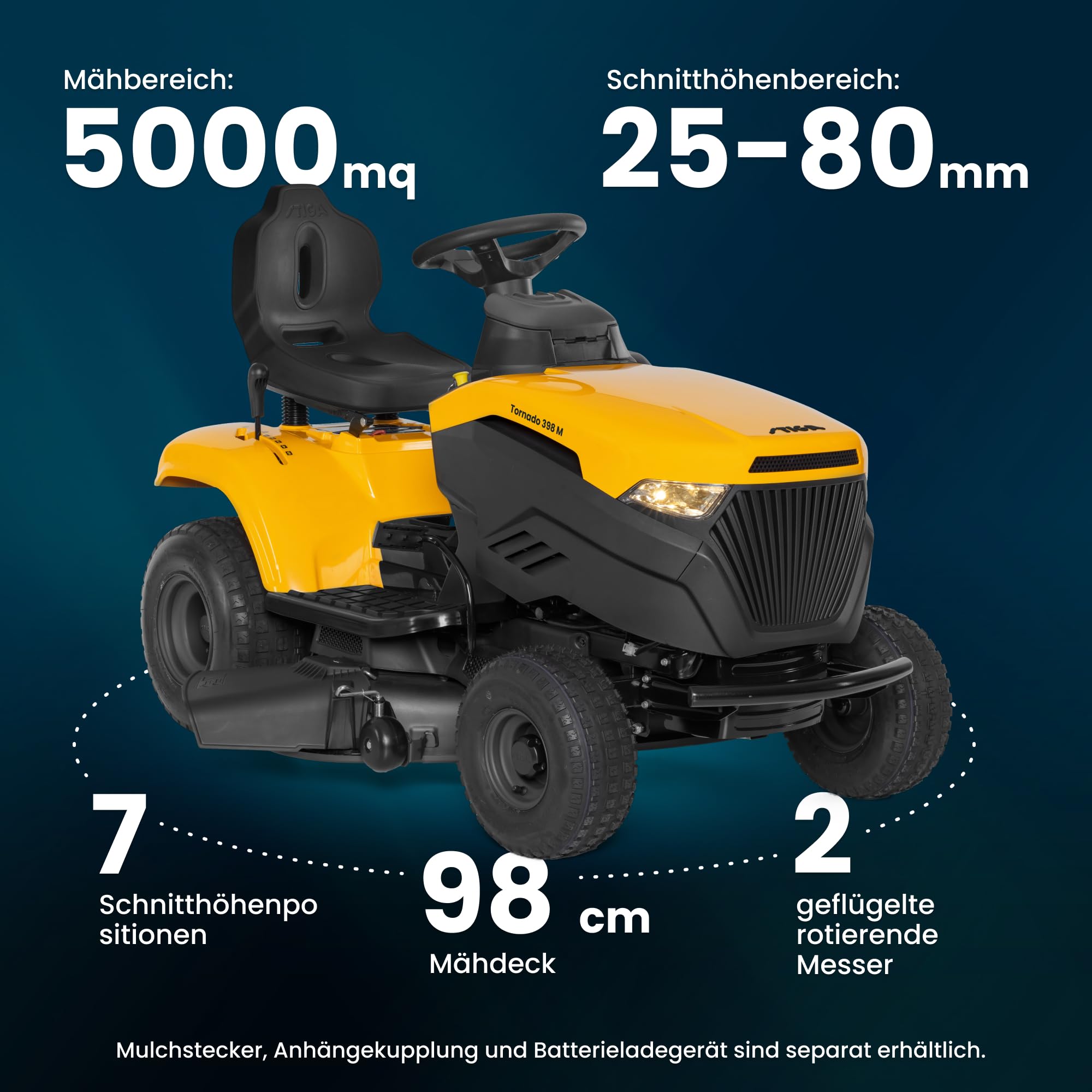 stiga-tornado-398-m-gartentraktor-98-cm-seitenauswurf-mechanisch image 7