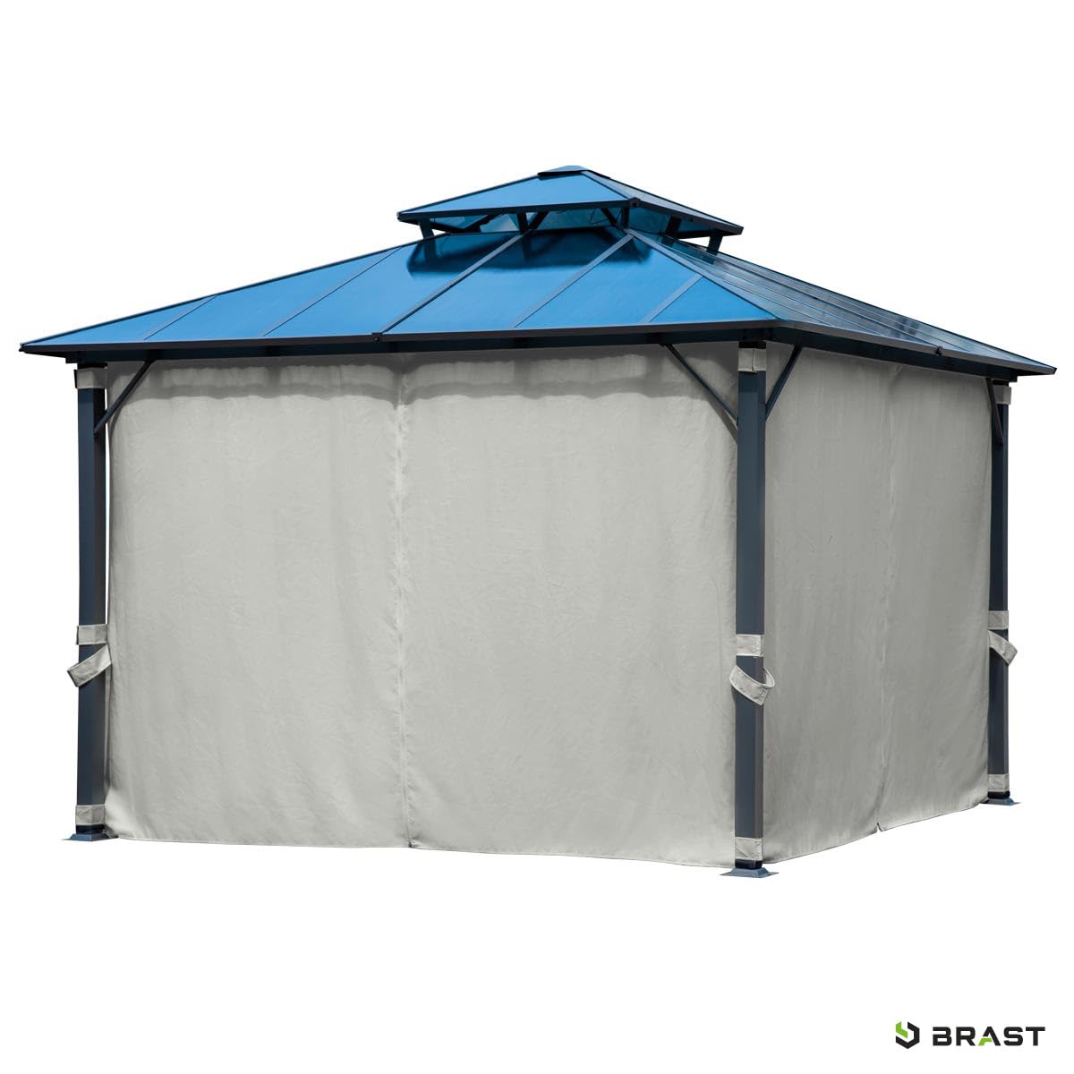 brast-pavillon-pagode-4x4m-aluminium-hardtop-hellgrau-ohne-leds image 8