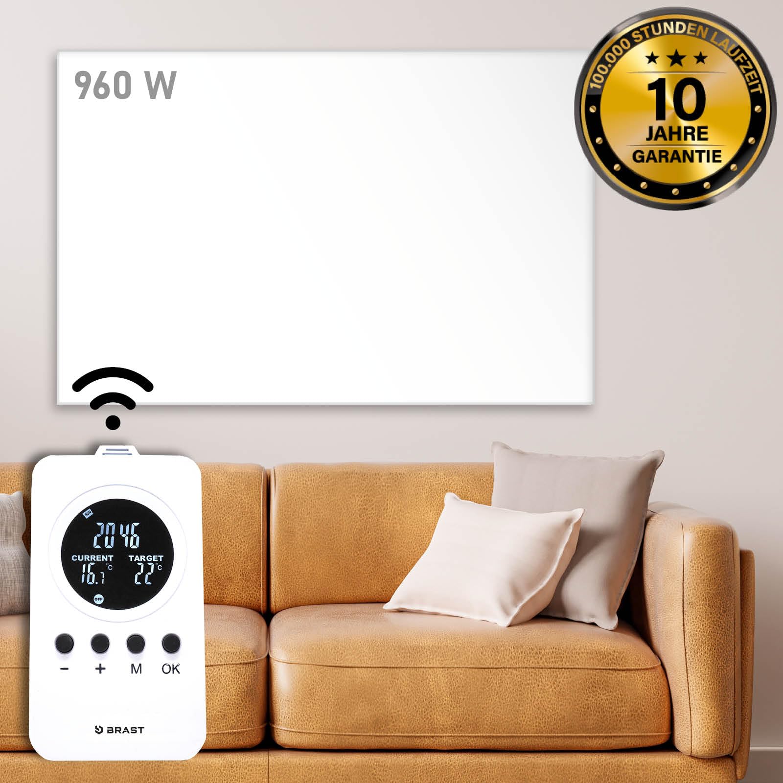 brast-infrarotheizung-960-watt-thermostat-fernbedienung-wei image 2