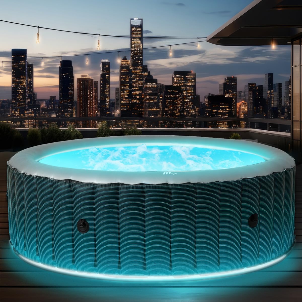 brast-mspa-starry-whirlpool-aufblasbar-6-personen-204-cm-led image 1