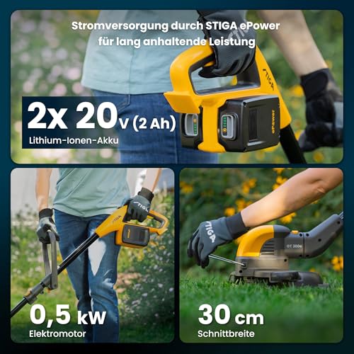 stiga-gt-300e-kit-akku-rasentrimmer-30cm-mit-2x20v-akku image 8
