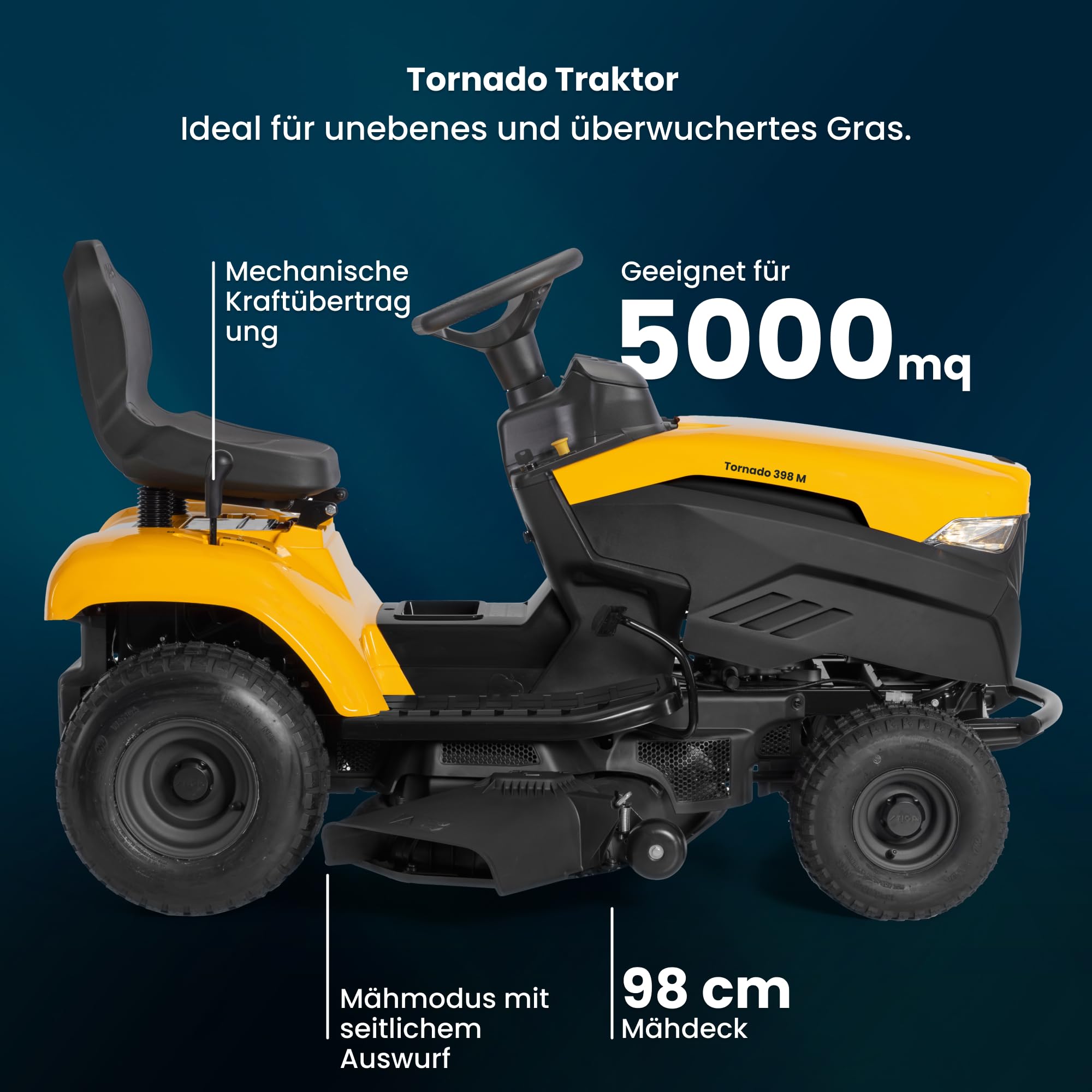 stiga-tornado-398-m-gartentraktor-98-cm-seitenauswurf-mechanisch image 2