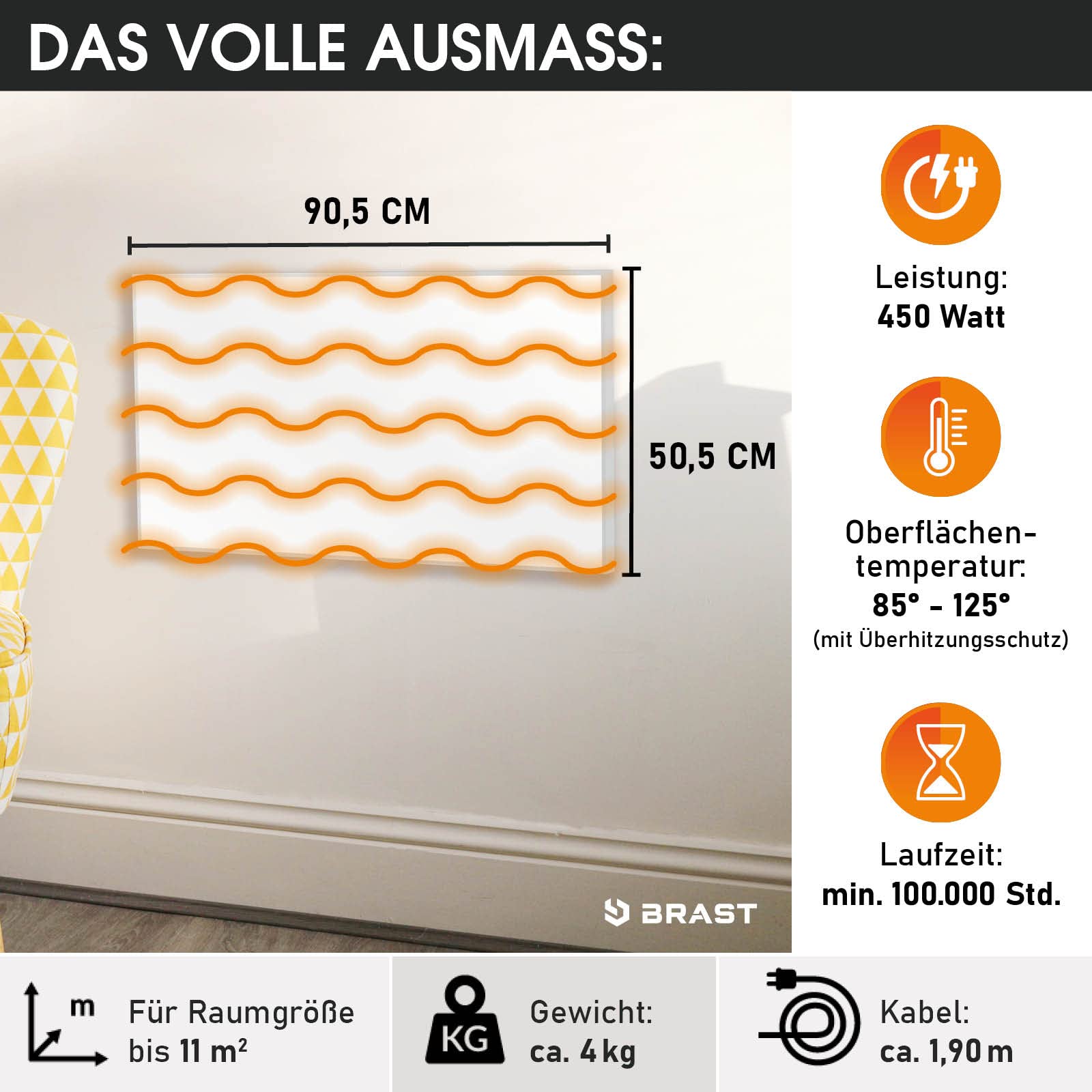 brast-infrarotheizung-450-watt-thermostat-fernbedienung-wei image 3