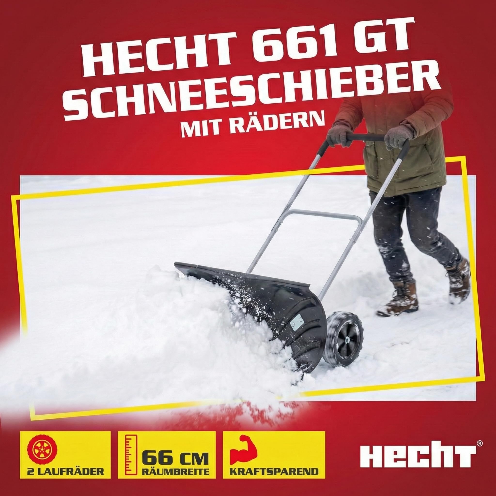 hecht-schneeschieber-mit-r-dern-66-cm-stahlkante image 2