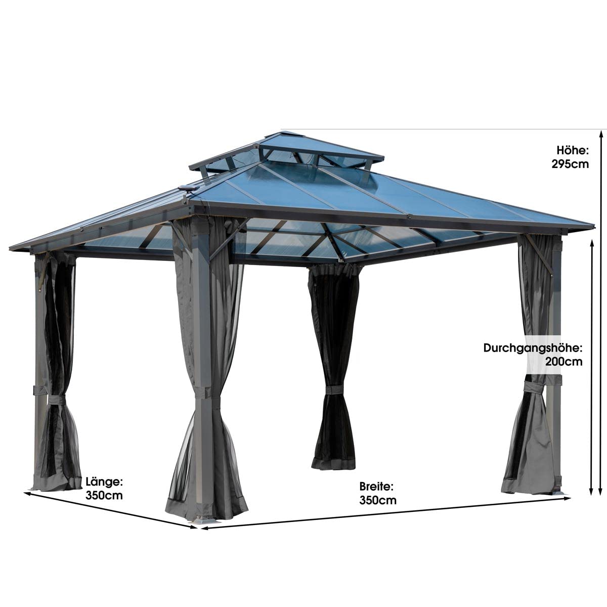 brast-pavillon-aluminium-pagode-3-5x3-5-m-dunkelgrau-led image 3
