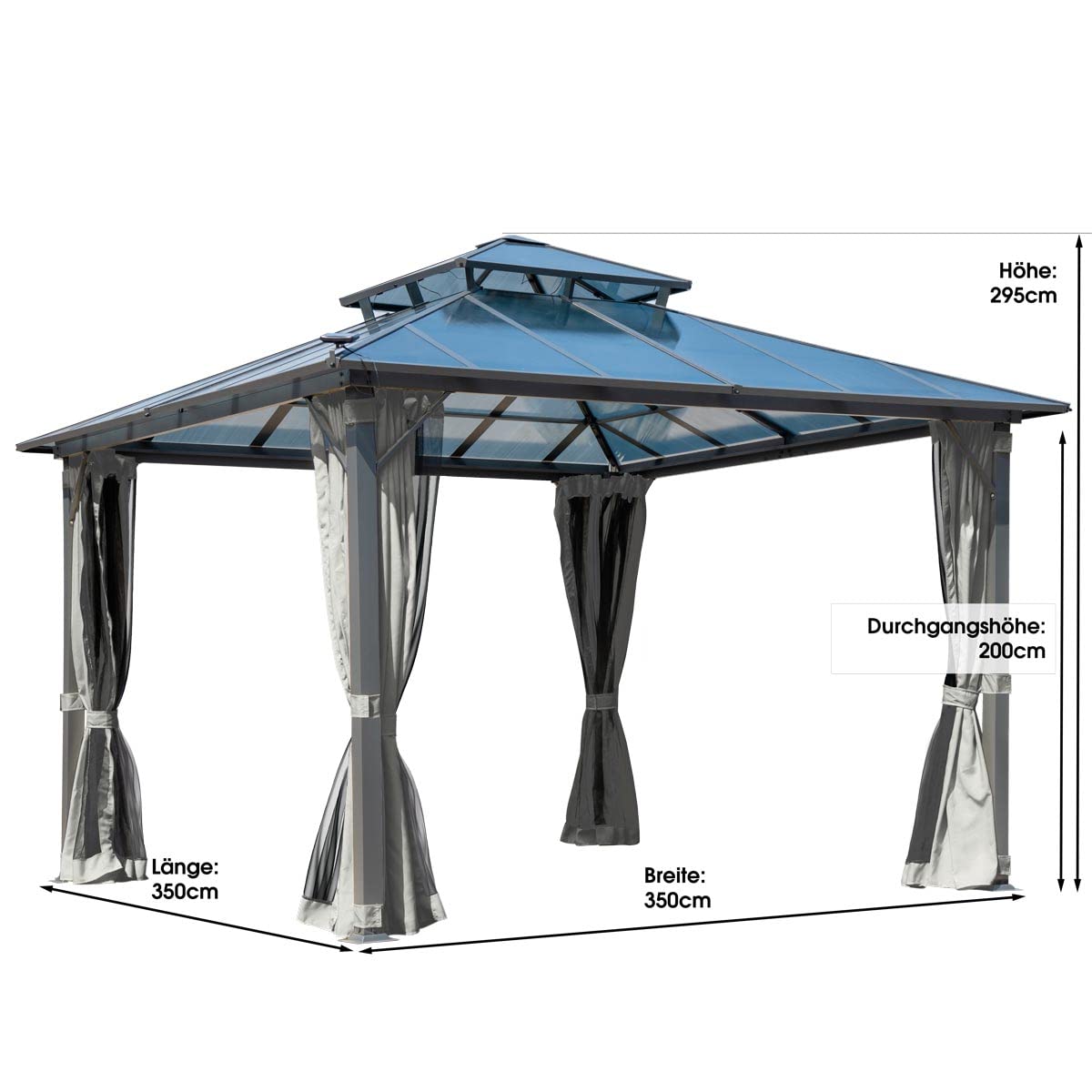 brast-pagode-pavillon-3-5x3-5m-hellgrau-mit-led image 3
