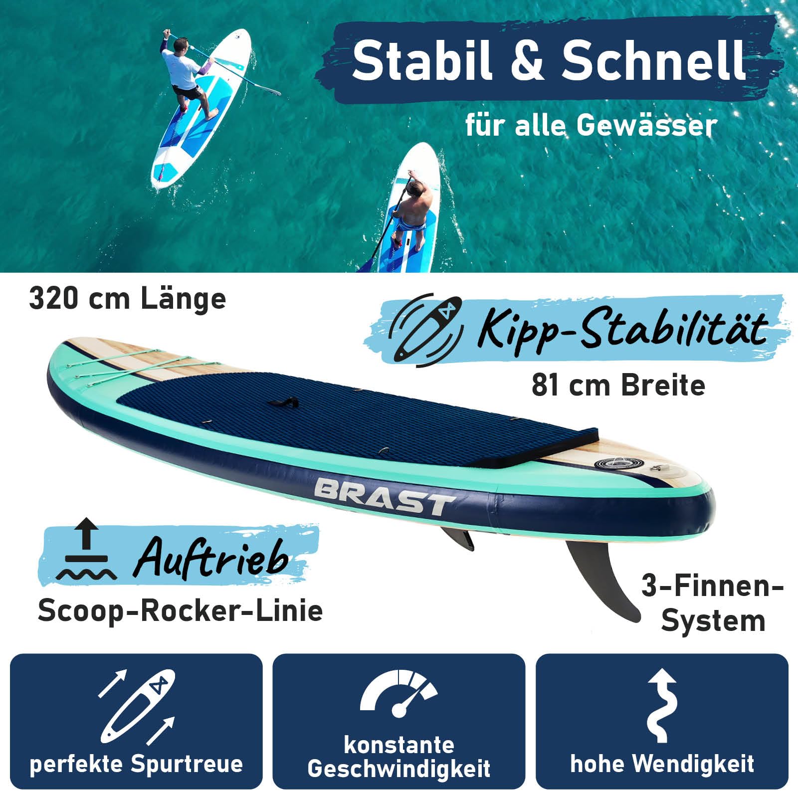 brast-shark-sup-board-320x81cm-set-mit-kajaksitz image 2