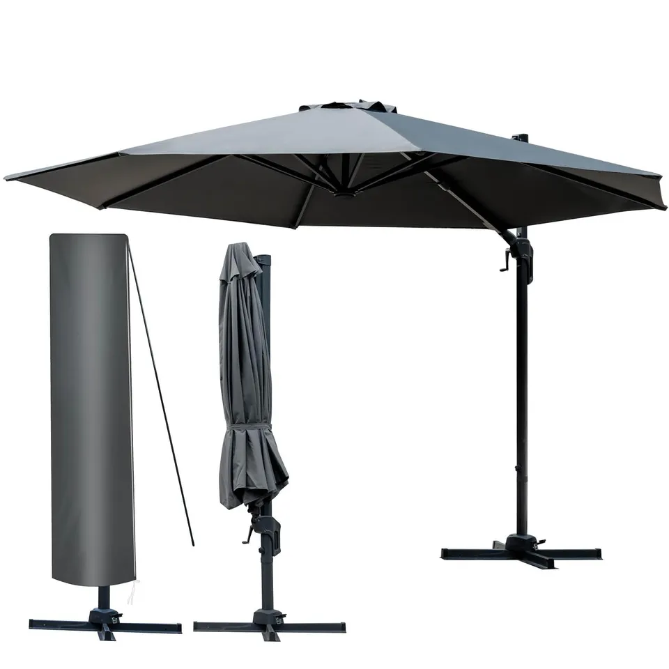 brast-alu-ampelschirm-300-cm-grau-uv50-drehbar image 1