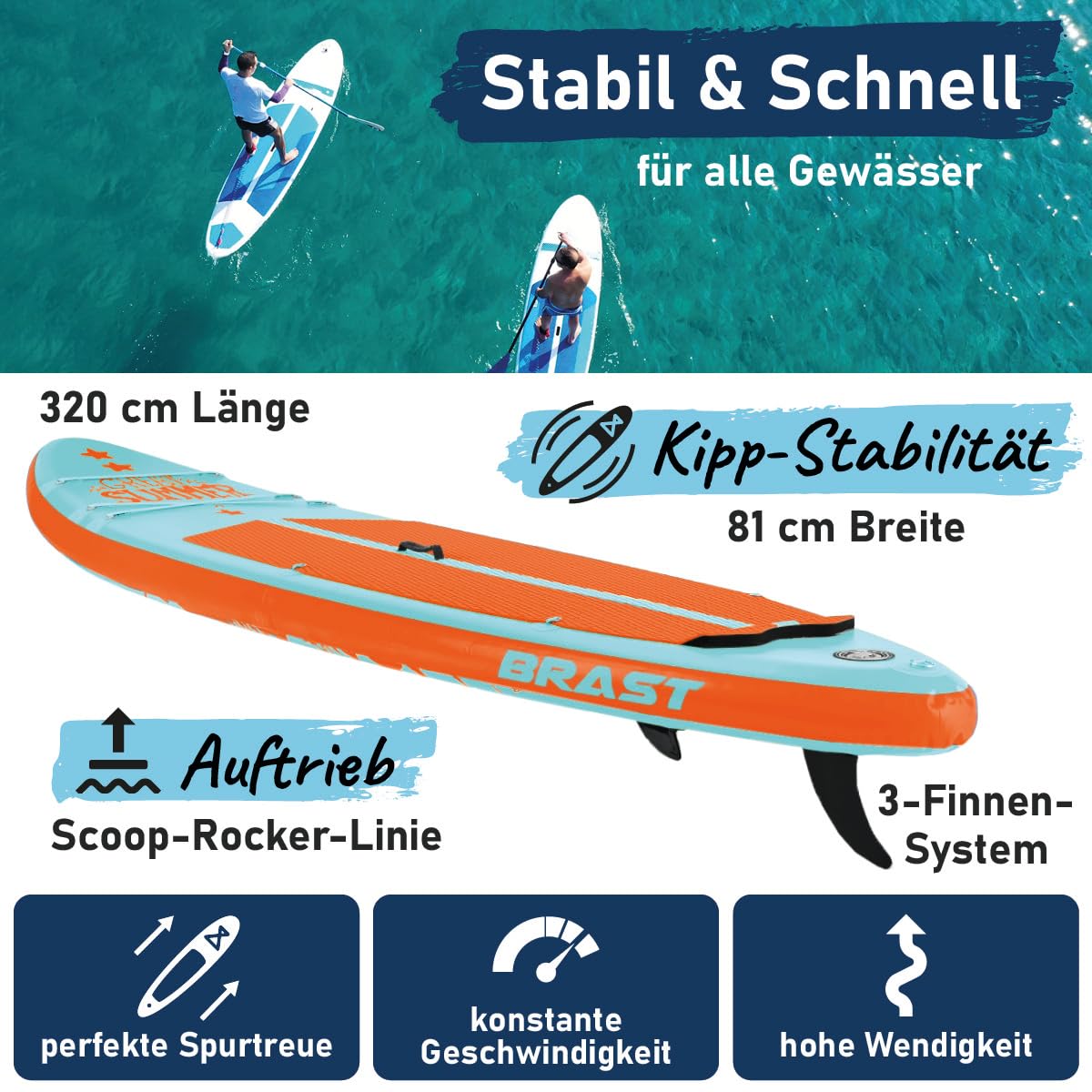 brast-summer-sup-board-set-320x81cm-200kg-mit-kajaksitz-2 image 2