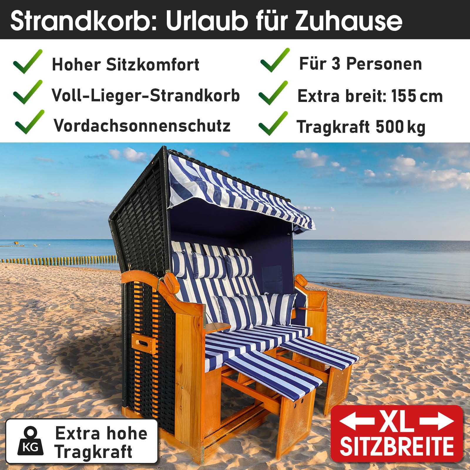 brast-ostsee-strandkorb-3-sitzer-xl-blau-wei-155-cm image 7