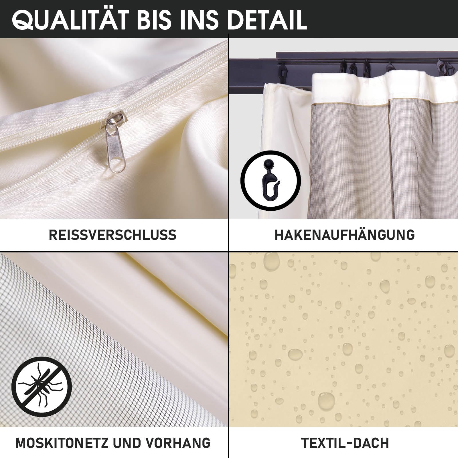 brast-infinity-4x4m-pavillon-beige-mit-leds-und-moskitonetz image 5