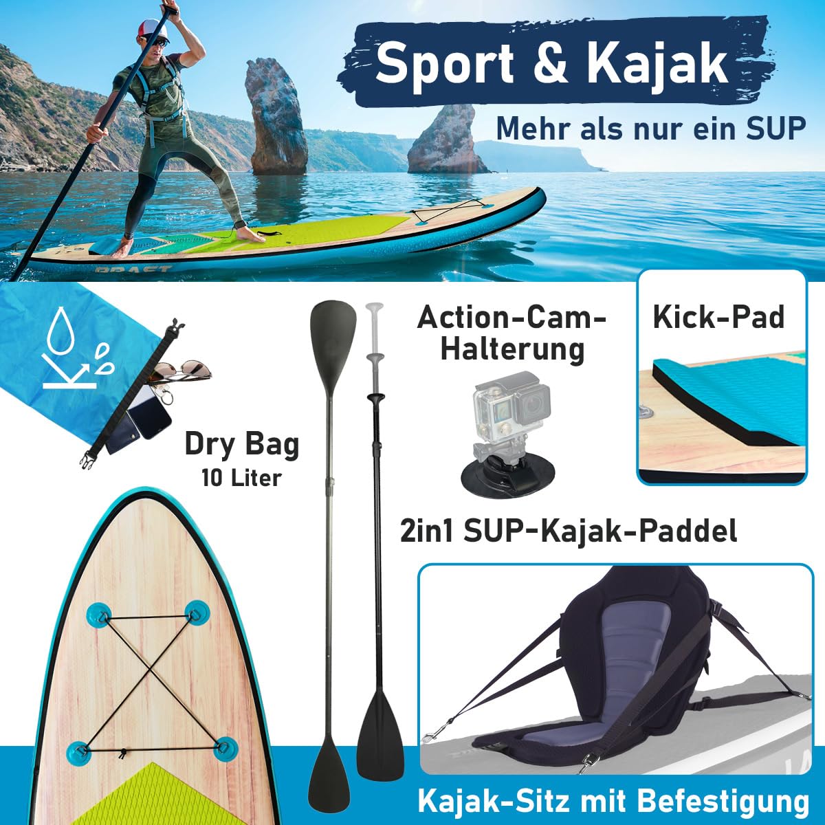 brast-tropic-sup-board-320-aufblasbares-set-mit-kajaksitz image 4
